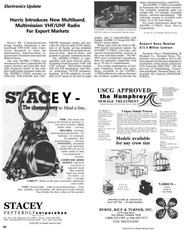 Maritime Reporter Magazine, page 83,  Apr 1992