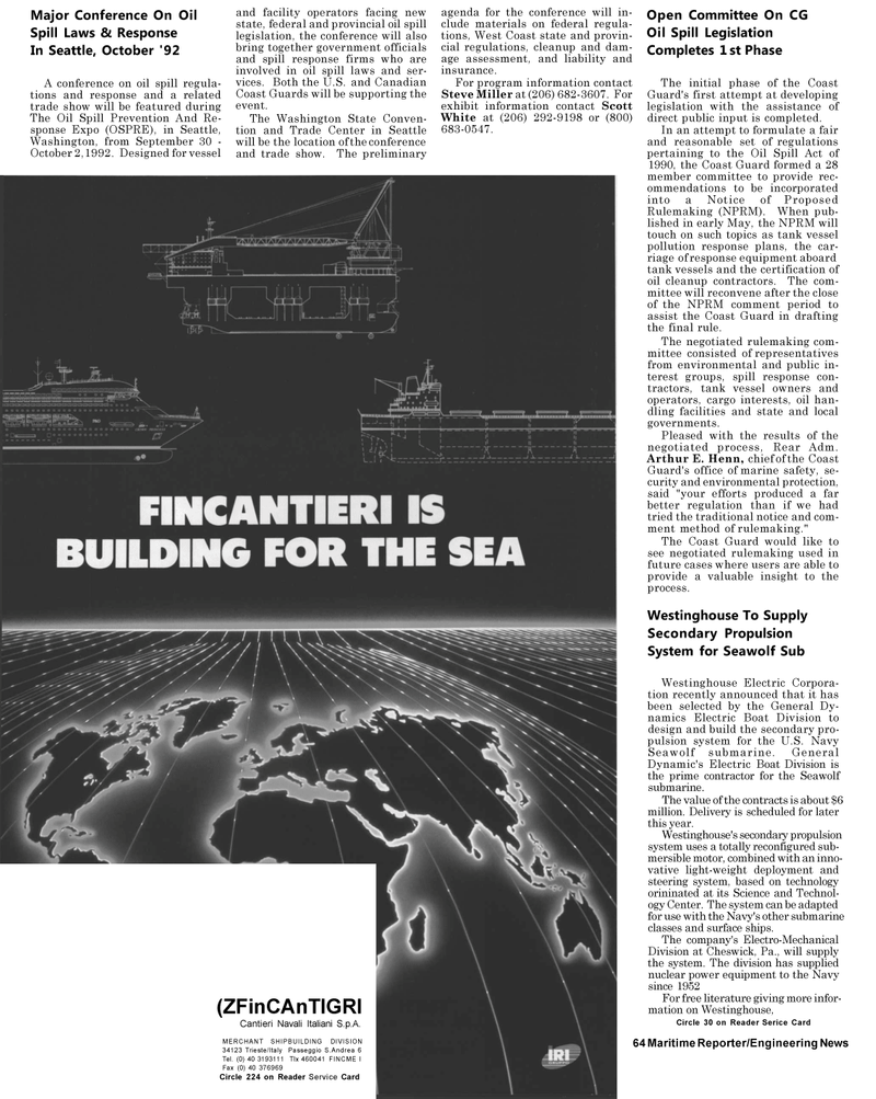 Maritime Reporter Magazine, page 62,  May 1992