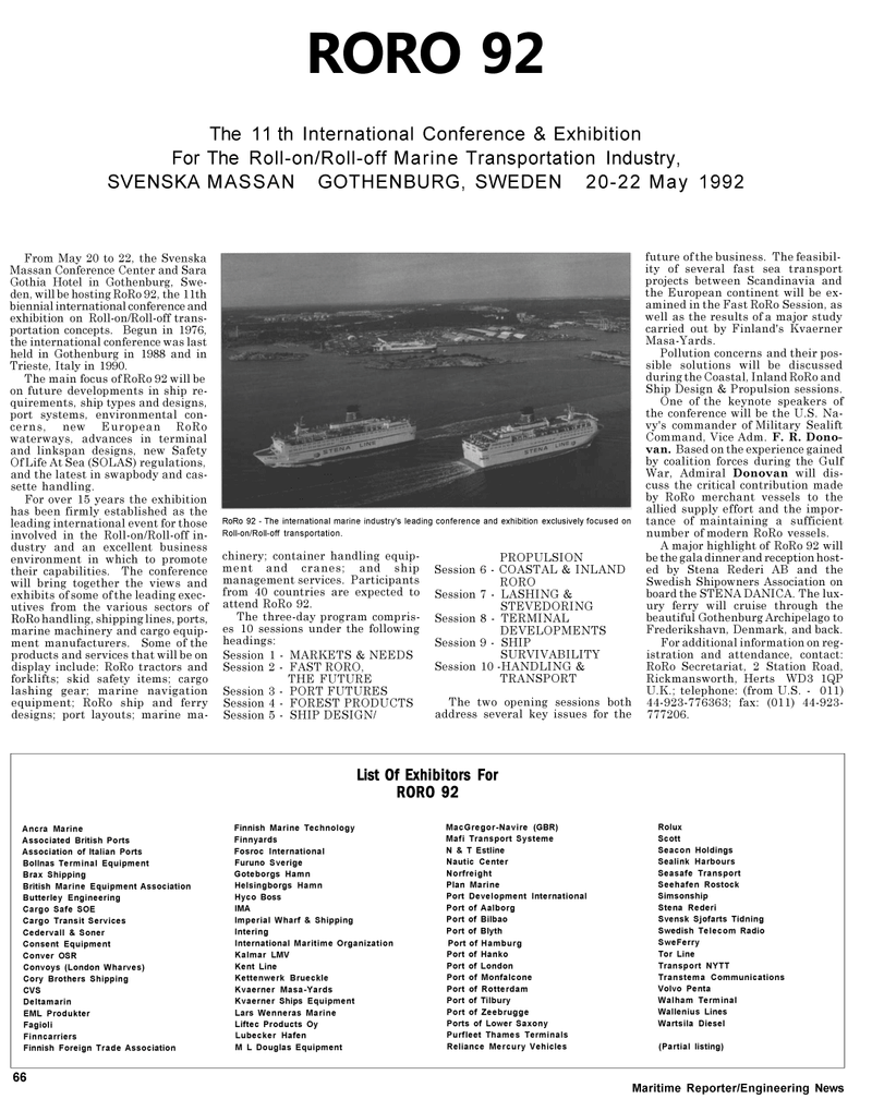 Maritime Reporter Magazine, page 64,  May 1992
