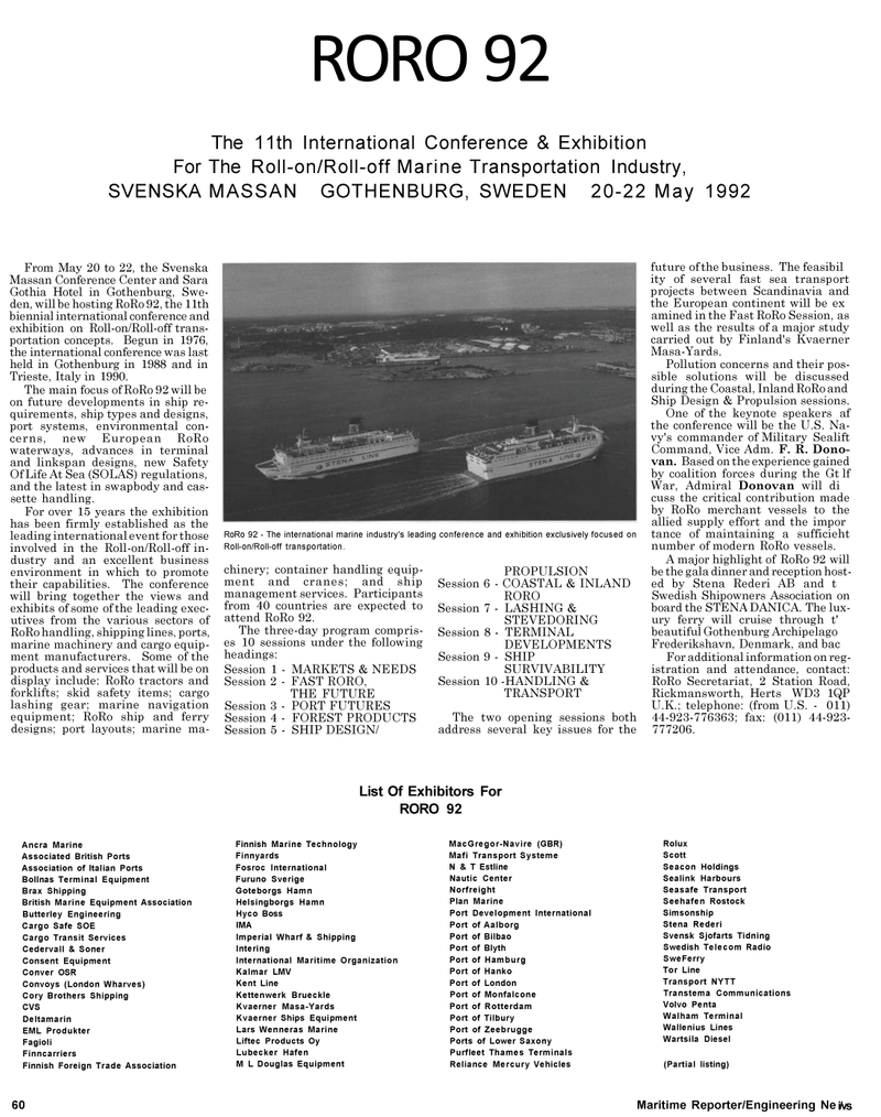 Maritime Reporter Magazine, page 66,  May 1992