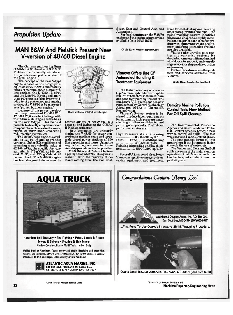 Maritime Reporter Magazine, page 104,  Jun 1992