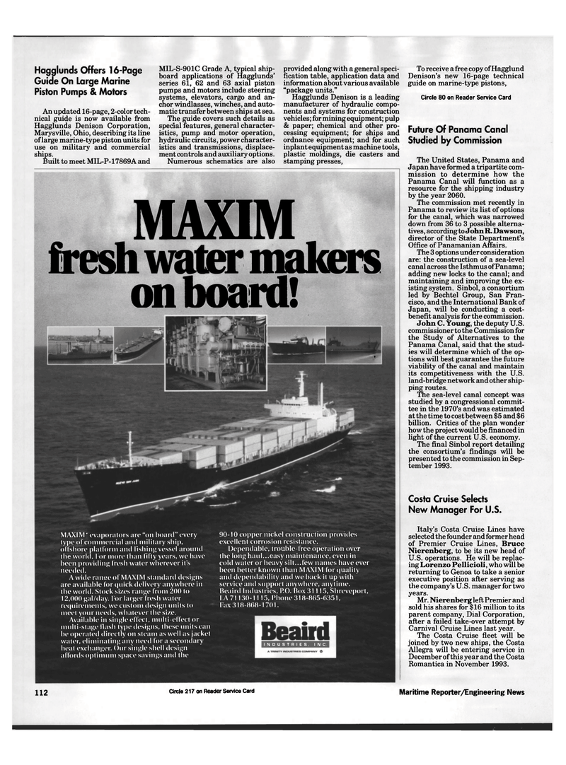 Maritime Reporter Magazine, page 108,  Jun 1992