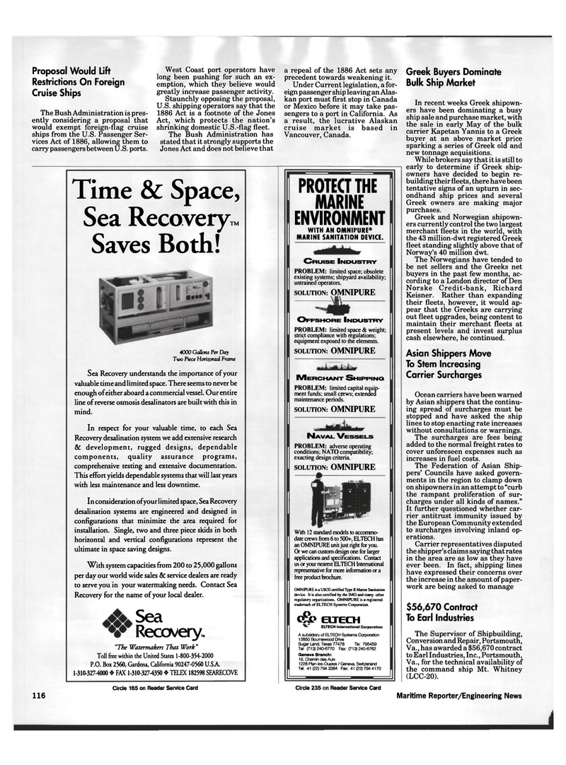 Maritime Reporter Magazine, page 112,  Jun 1992