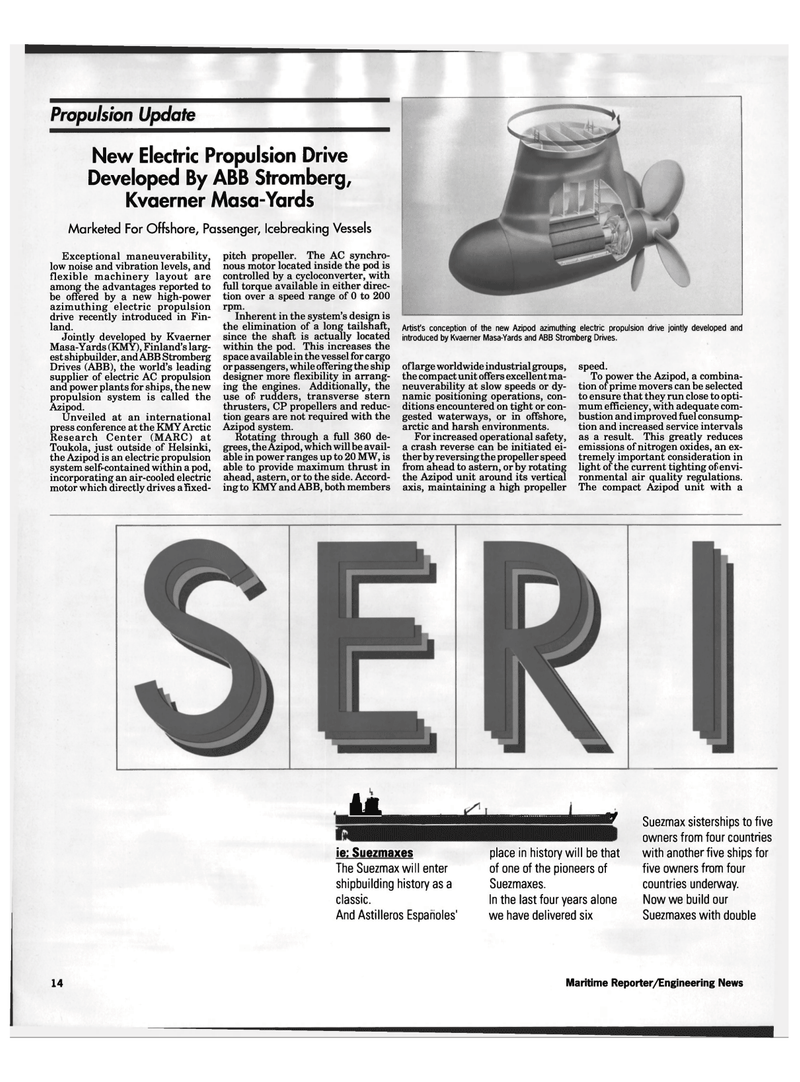 Maritime Reporter Magazine, page 12,  Jun 1992