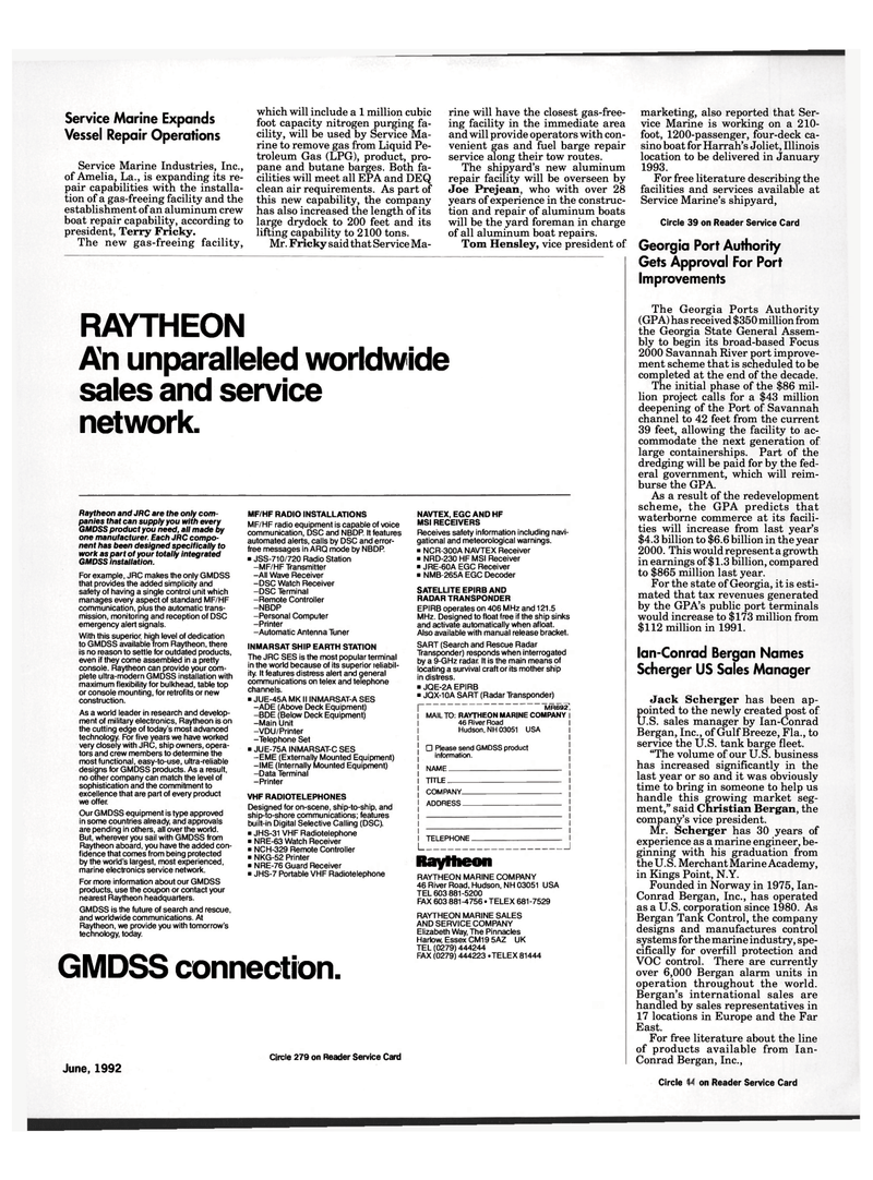 Maritime Reporter Magazine, page 21,  Jun 1992