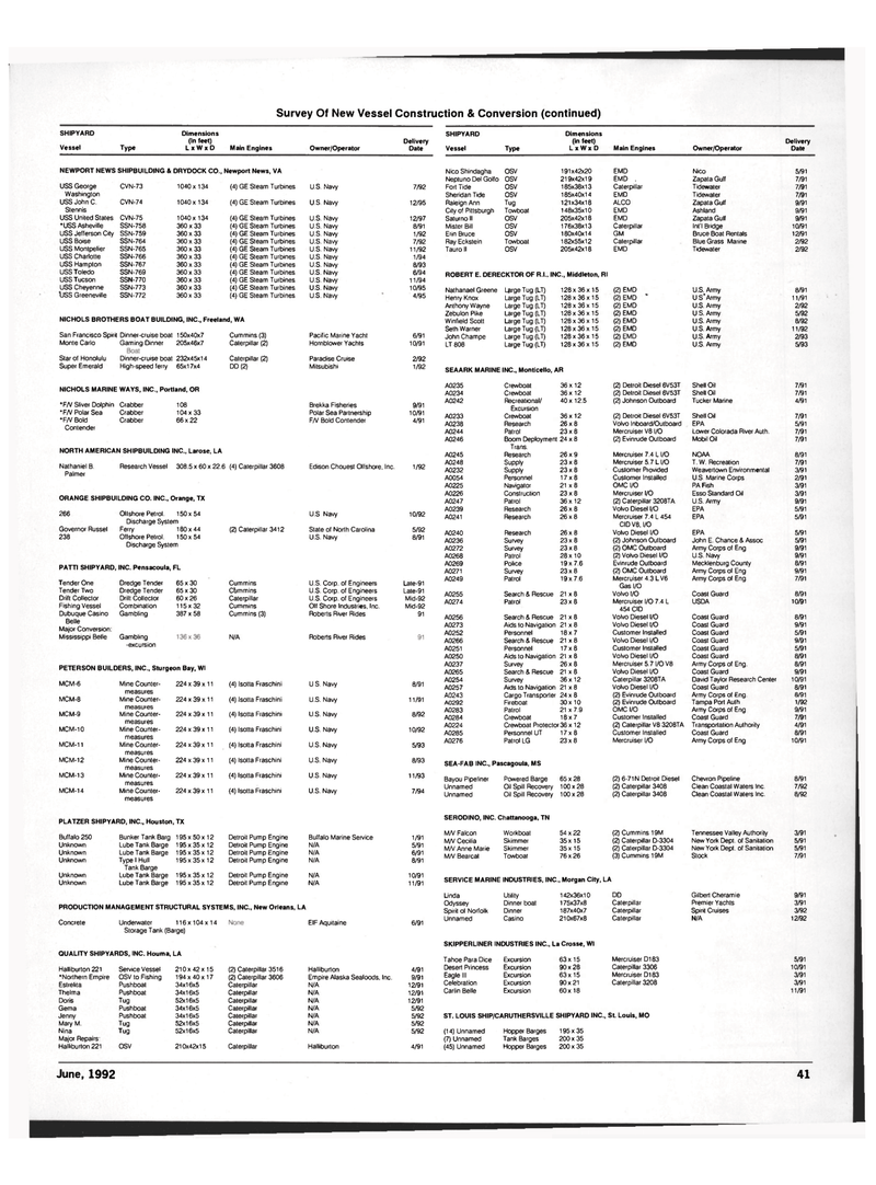 Maritime Reporter Magazine, page 33,  Jun 1992