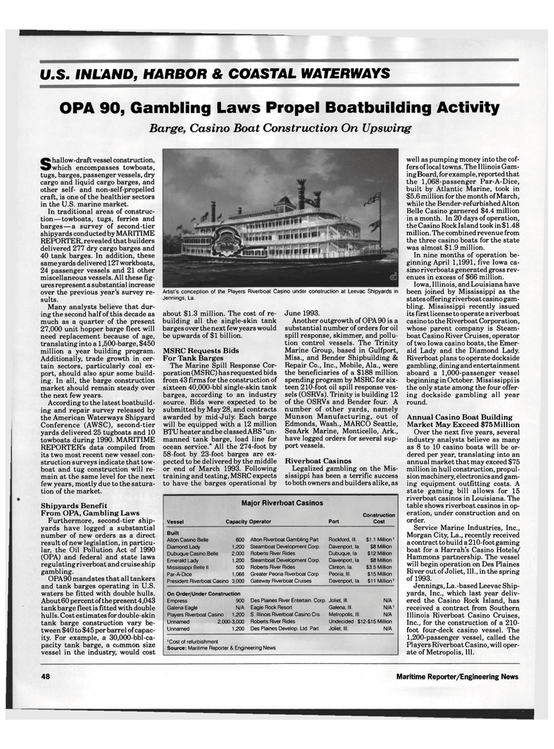 Maritime Reporter Magazine, page 40,  Jun 1992