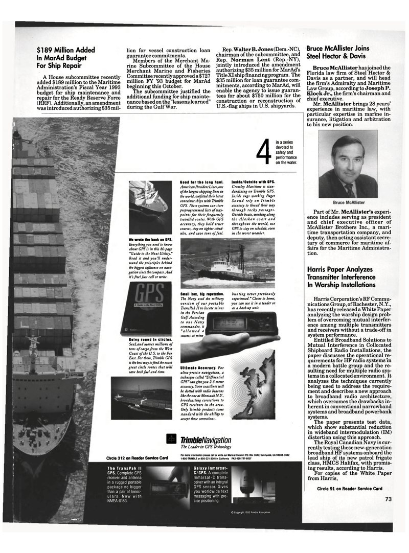 Maritime Reporter Magazine, page 63,  Jun 1992