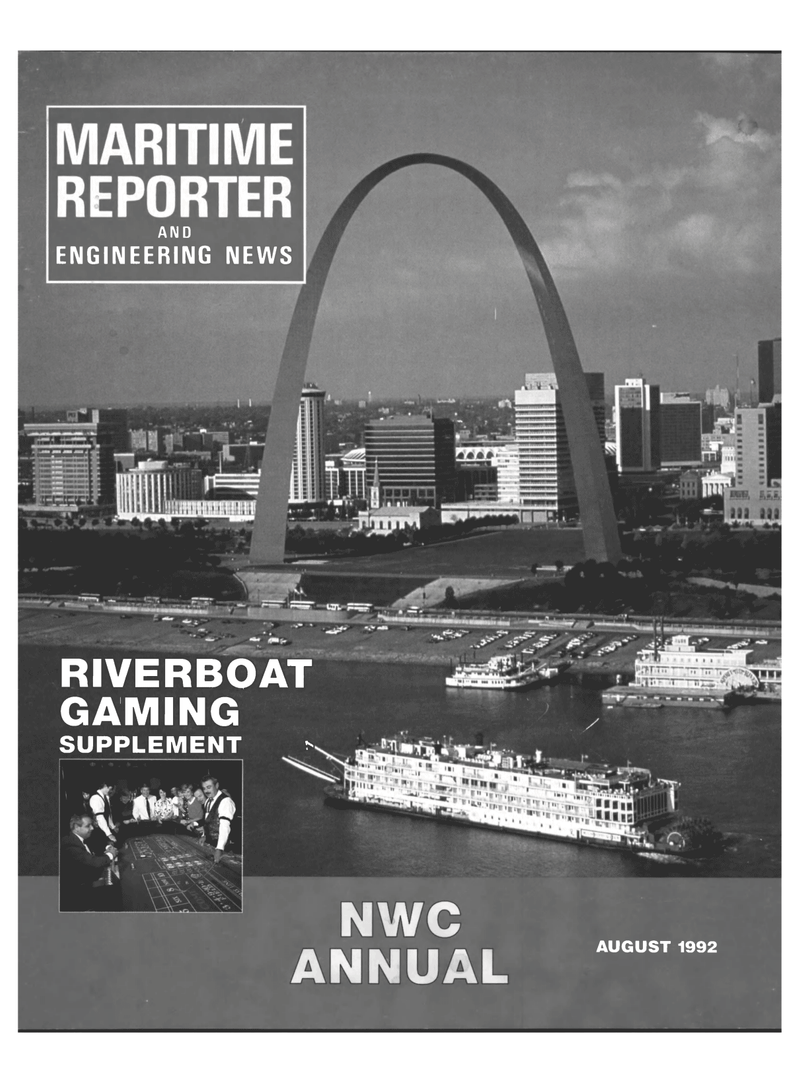 Maritime Reporter Magazine Cover Aug 1992 - 