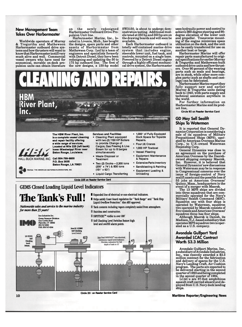 Maritime Reporter Magazine, page 8,  Aug 1992
