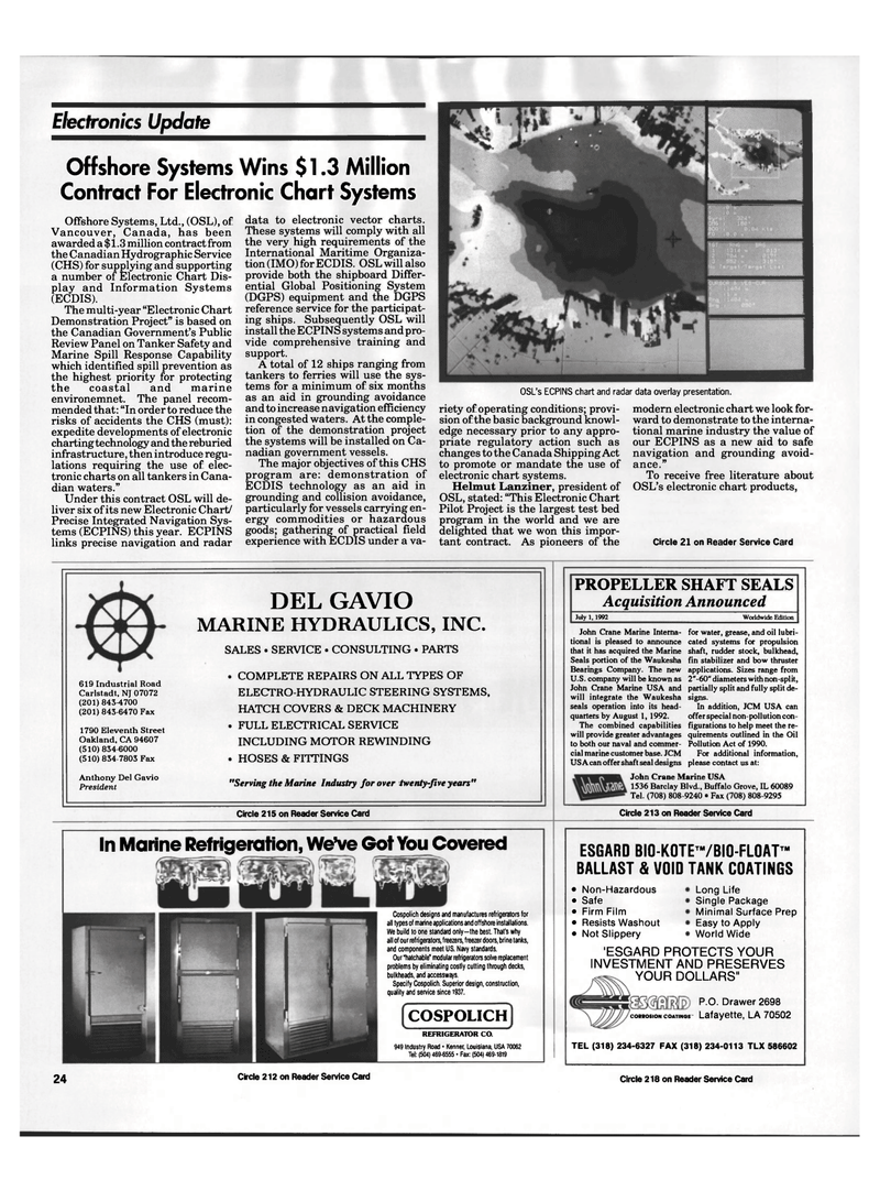 Maritime Reporter Magazine, page 22,  Aug 1992
