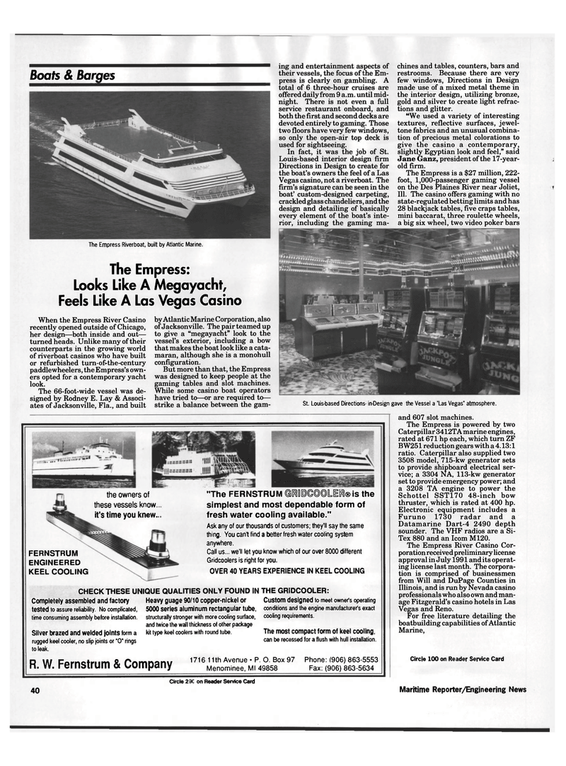 Maritime Reporter Magazine, page 38,  Aug 1992