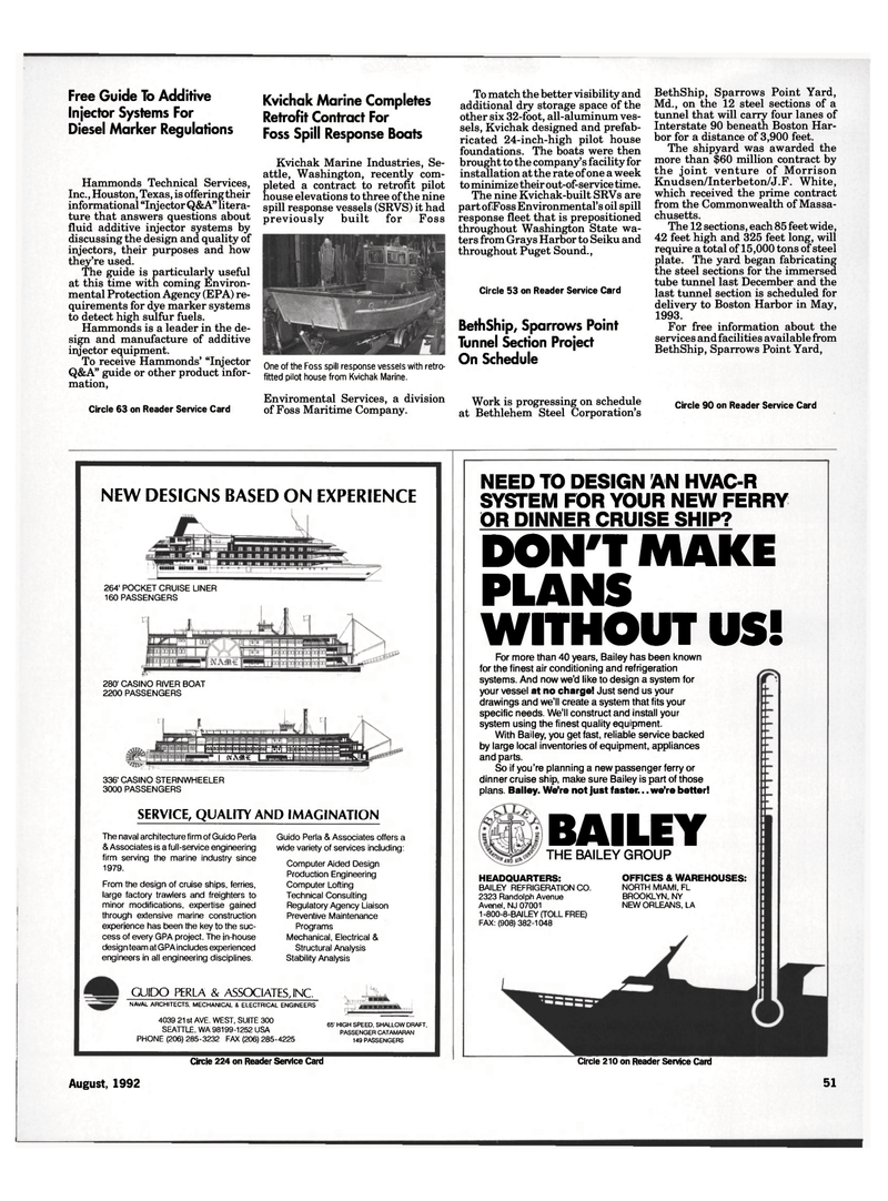 Maritime Reporter Magazine, page 49,  Aug 1992