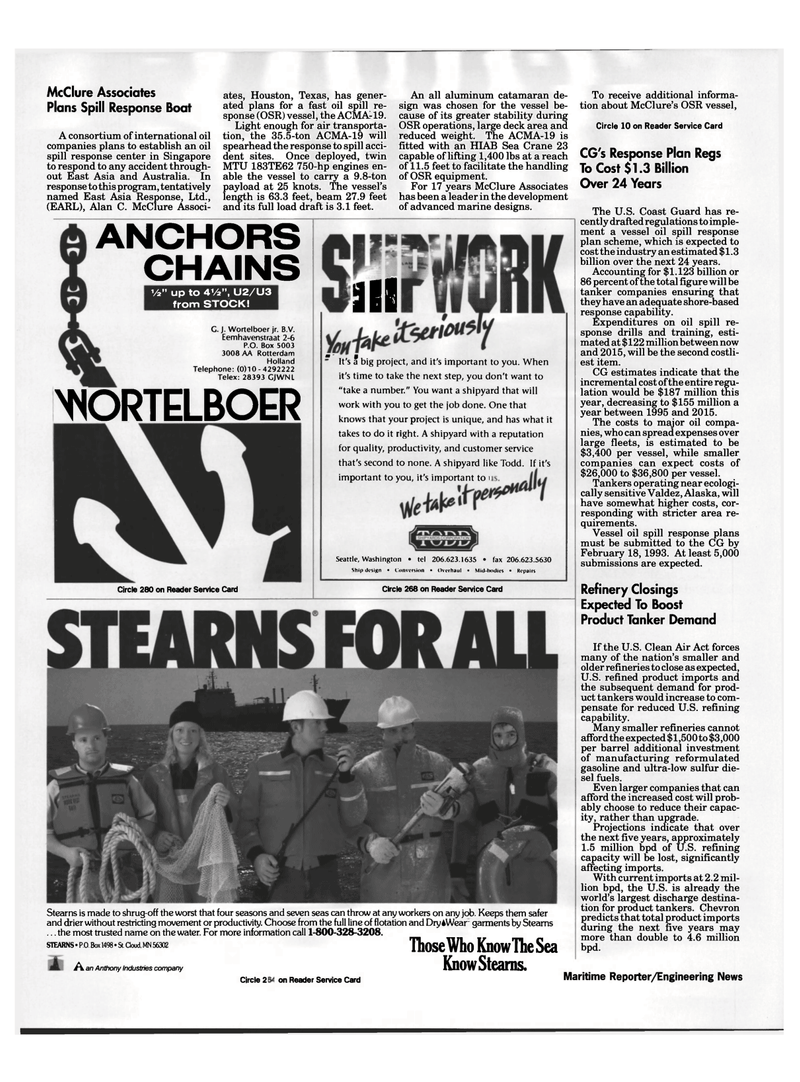 Maritime Reporter Magazine, page 60,  Aug 1992