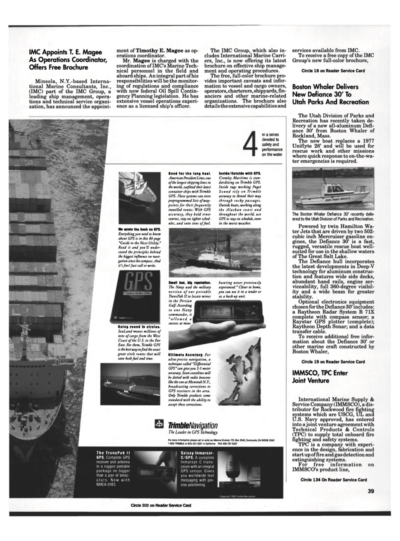 Maritime Reporter Magazine, page 39,  Sep 1992
