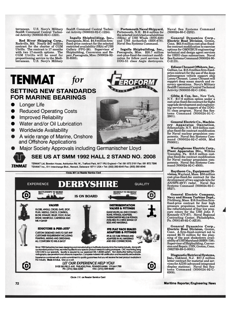 Maritime Reporter Magazine, page 74,  Sep 1992