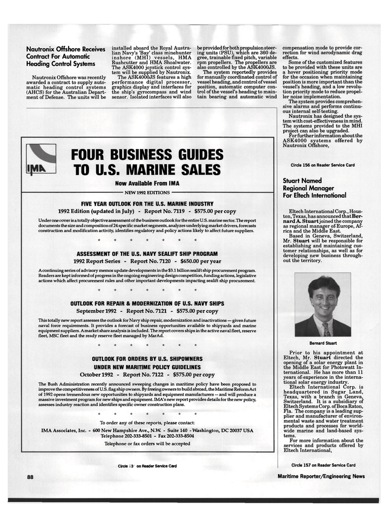 Maritime Reporter Magazine, page 90,  Sep 1992