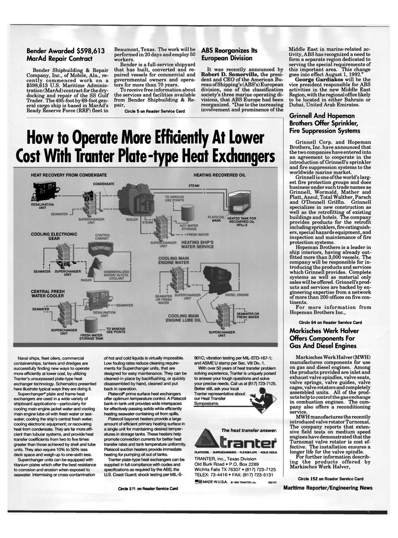 Maritime Reporter Magazine, page 92,  Sep 1992