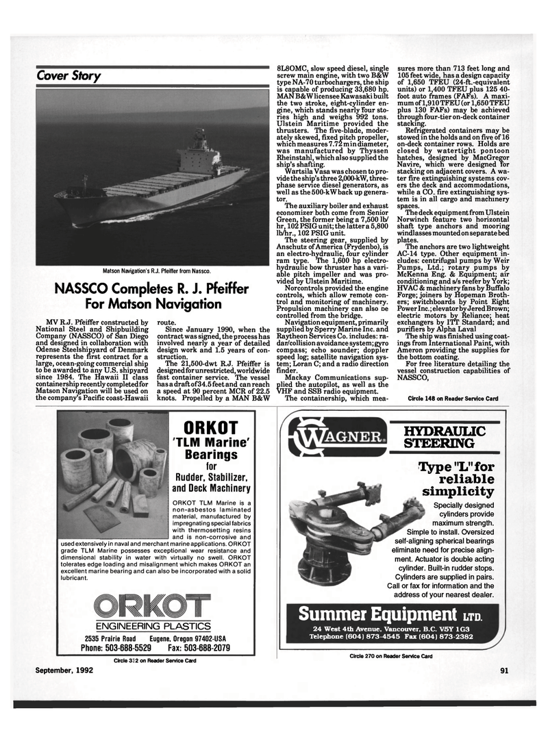 Maritime Reporter Magazine, page 93,  Sep 1992