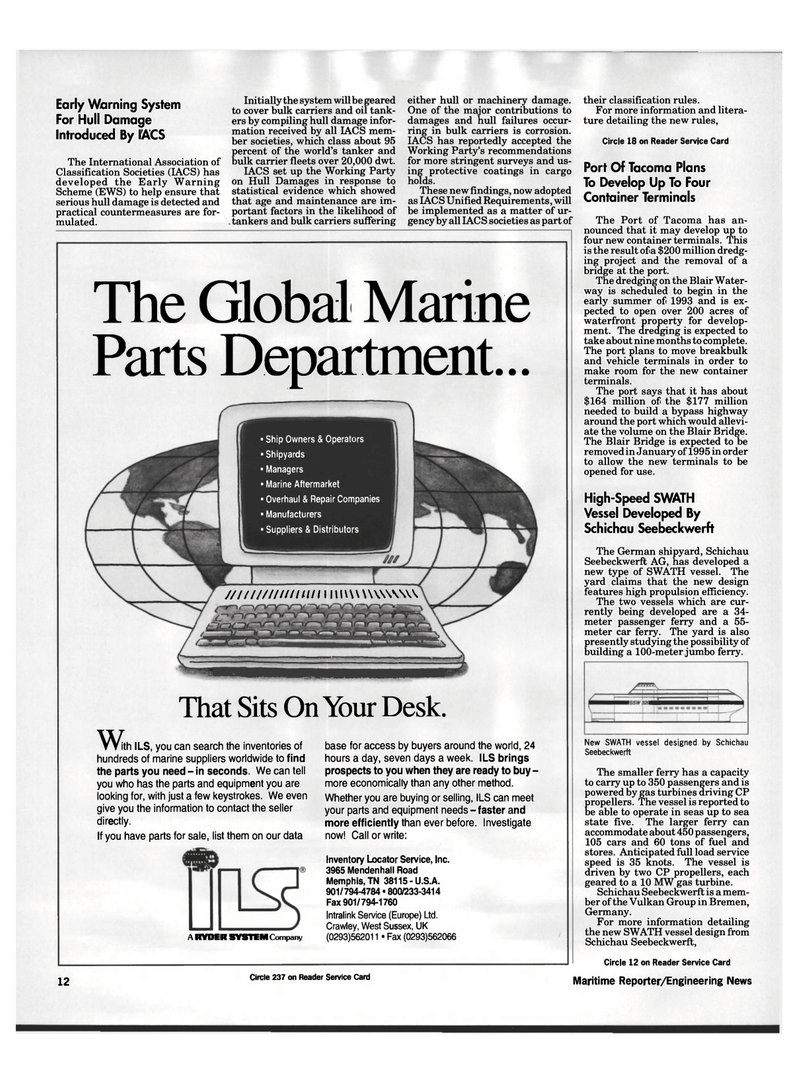 Maritime Reporter Magazine, page 10,  Oct 1992