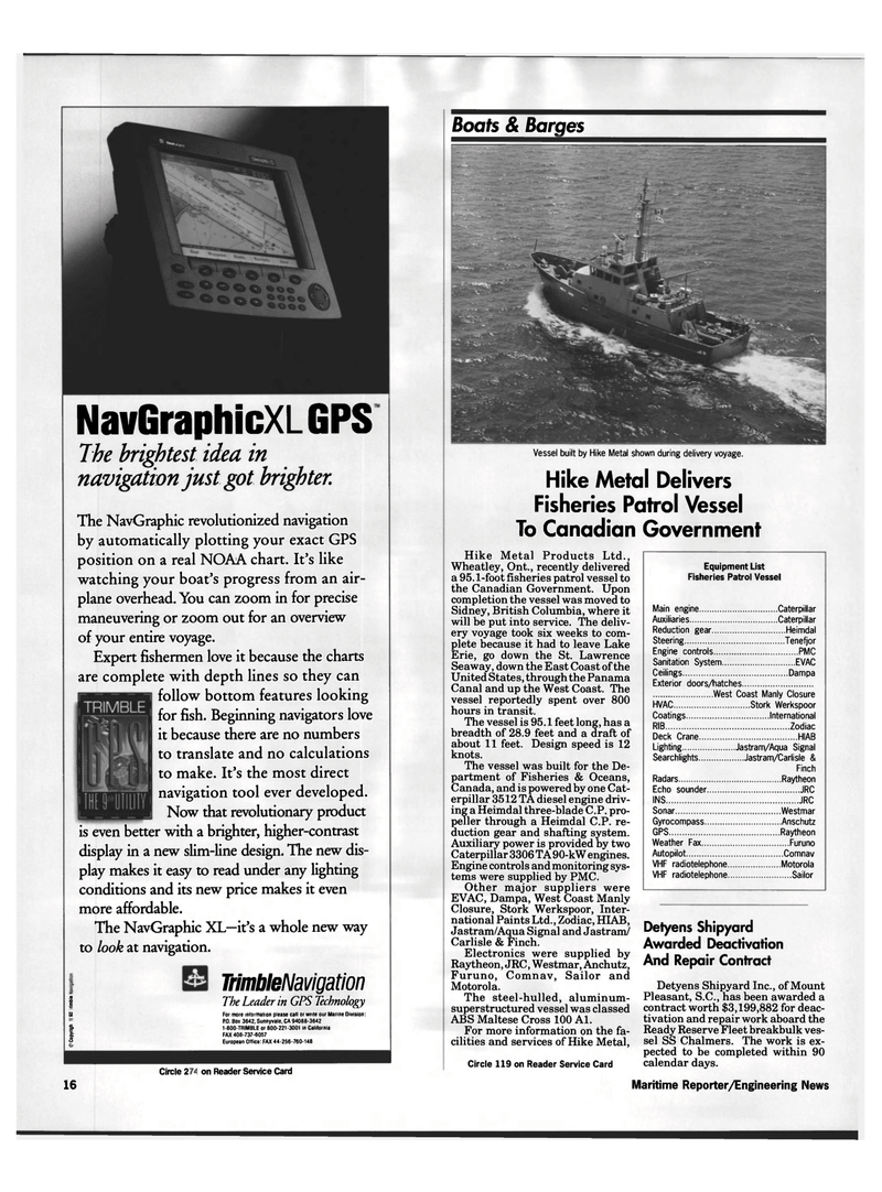 Maritime Reporter Magazine, page 14,  Oct 1992