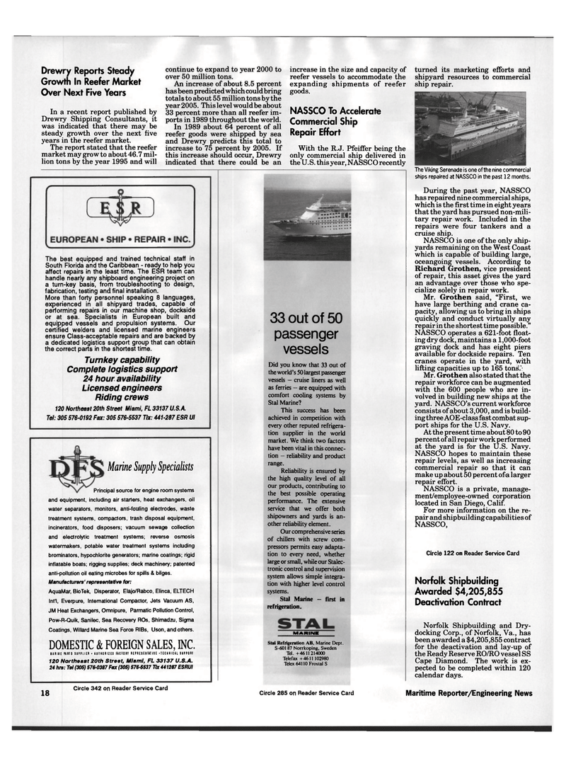Maritime Reporter Magazine, page 16,  Oct 1992