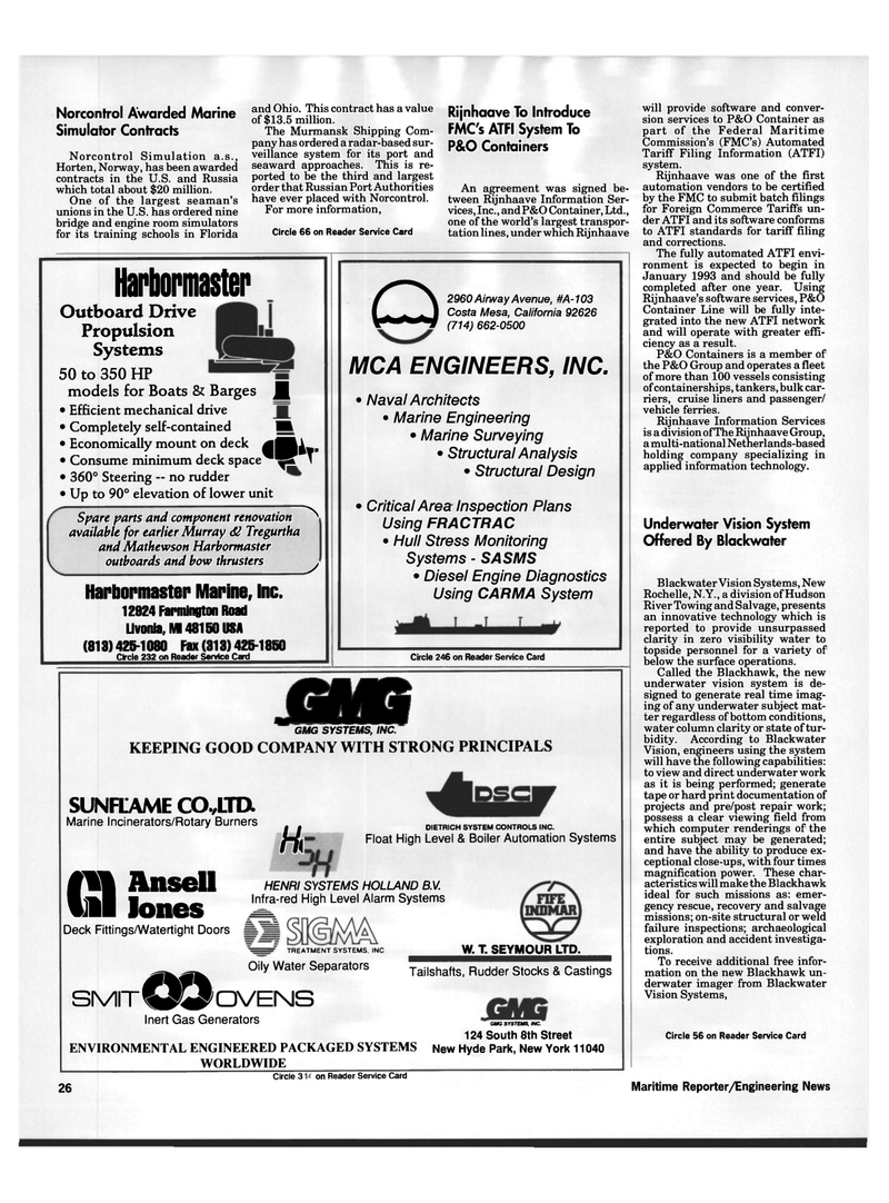 Maritime Reporter Magazine, page 24,  Oct 1992