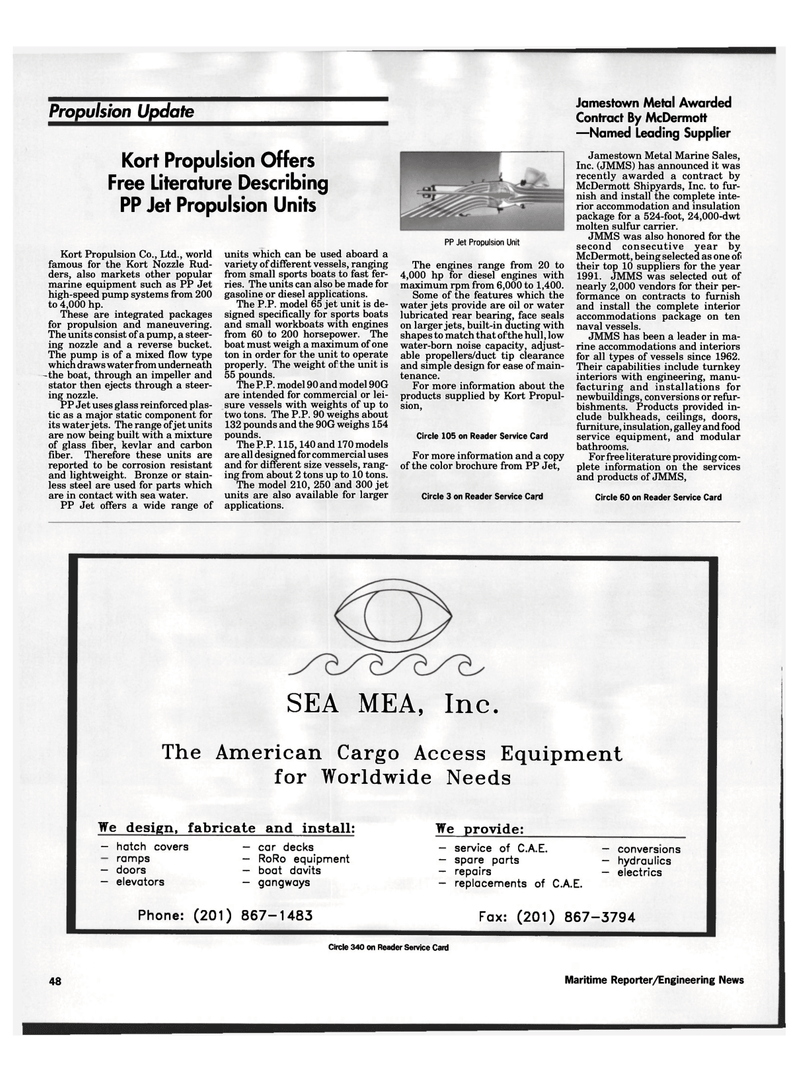 Maritime Reporter Magazine, page 47,  Oct 1992