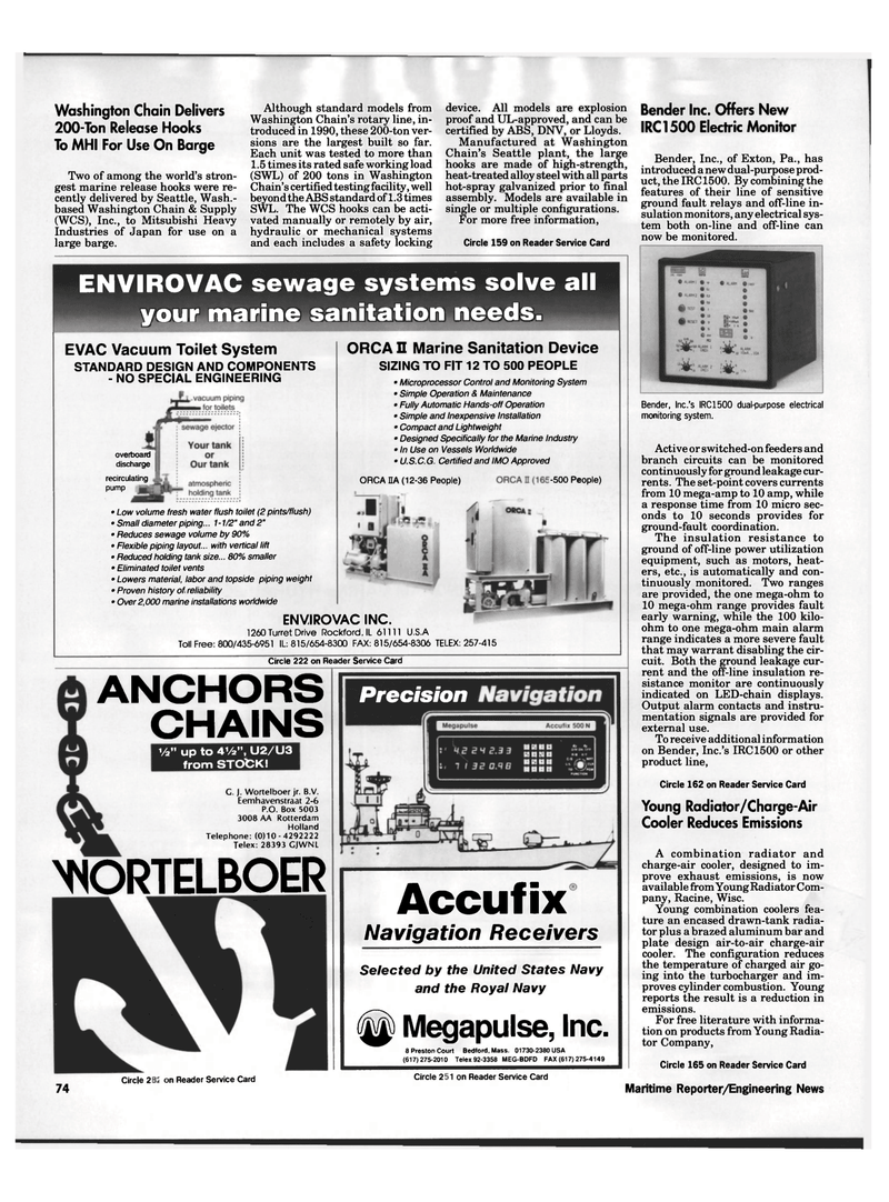 Maritime Reporter Magazine, page 73,  Oct 1992