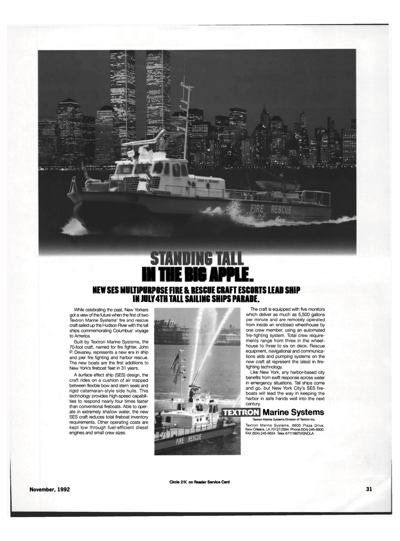 Maritime Reporter Magazine, page 29,  Nov 1992