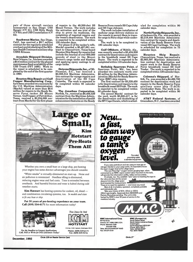 Maritime Reporter Magazine, page 25,  Dec 1992