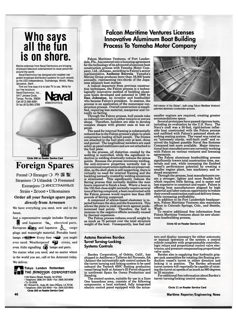 Maritime Reporter Magazine, page 44,  Dec 1992
