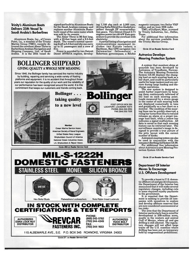 Maritime Reporter Magazine, page 52,  Dec 1992