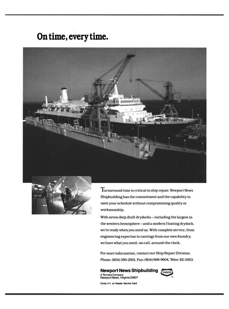 Maritime Reporter Magazine, page 3rd Cover,  Dec 1992
