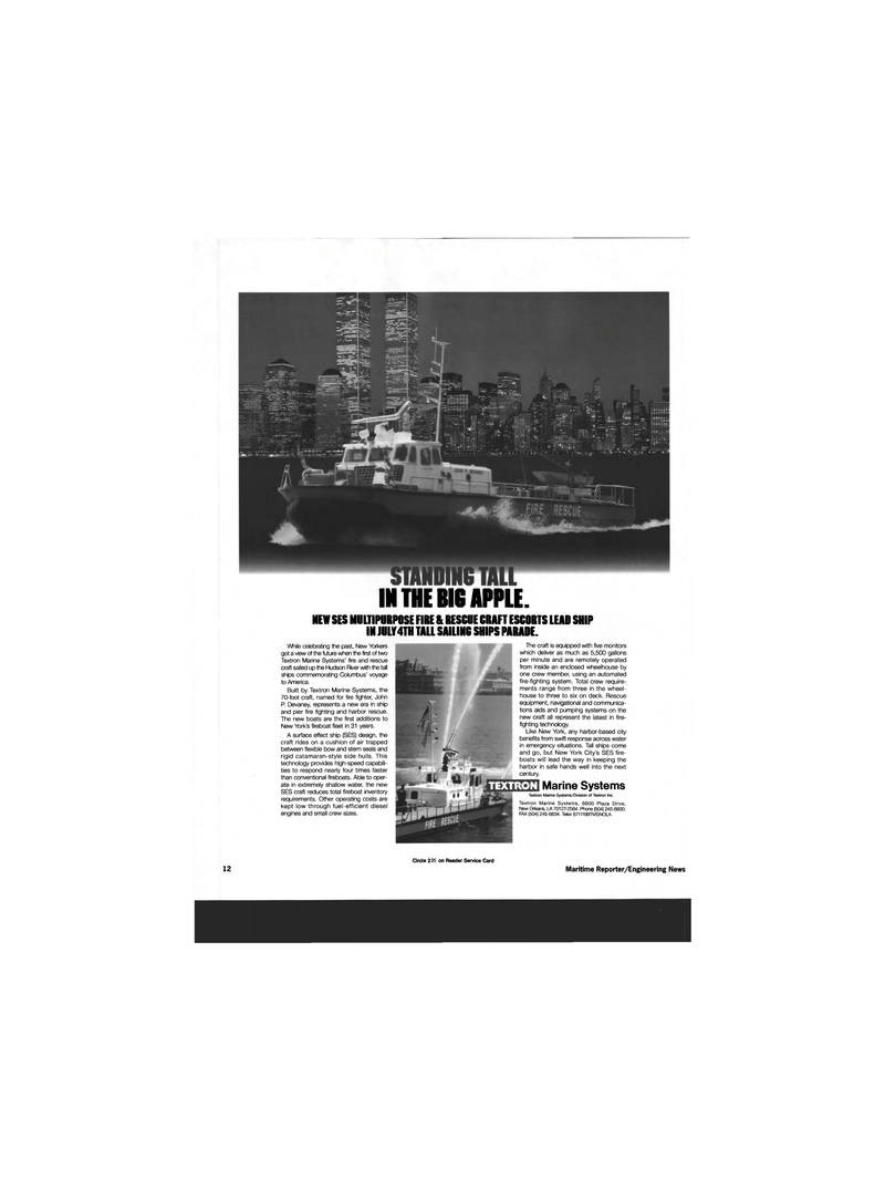 Maritime Reporter Magazine, page 10,  Jan 1993