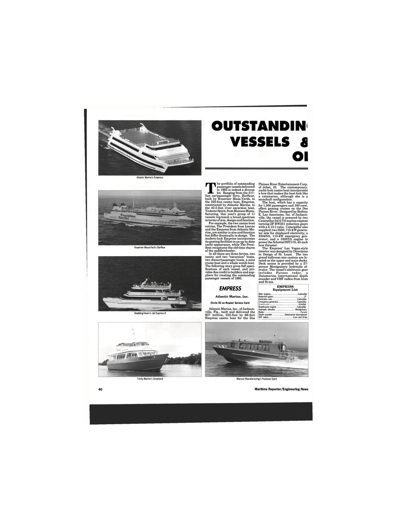 Maritime Reporter Magazine, page 38,  Jan 1993