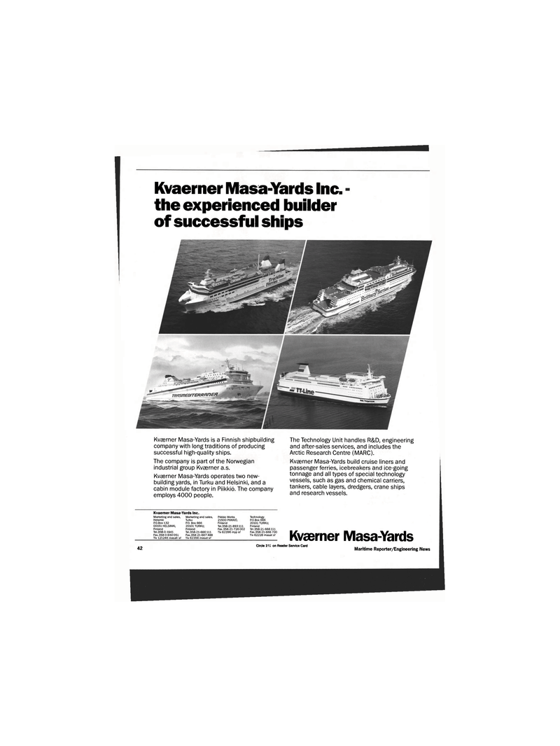 Maritime Reporter Magazine, page 40,  Jan 1993