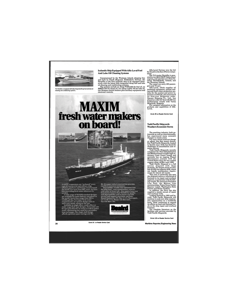 Maritime Reporter Magazine, page 26,  Feb 1993