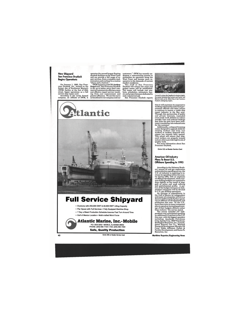 Maritime Reporter Magazine, page 38,  Feb 1993