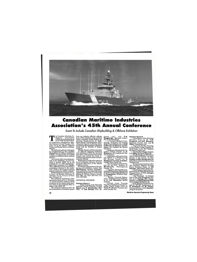 Maritime Reporter Magazine, page 54,  Feb 1993