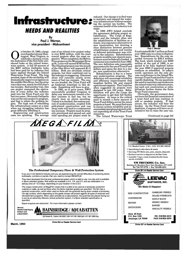 Maritime Reporter Magazine, page 21,  Mar 1993