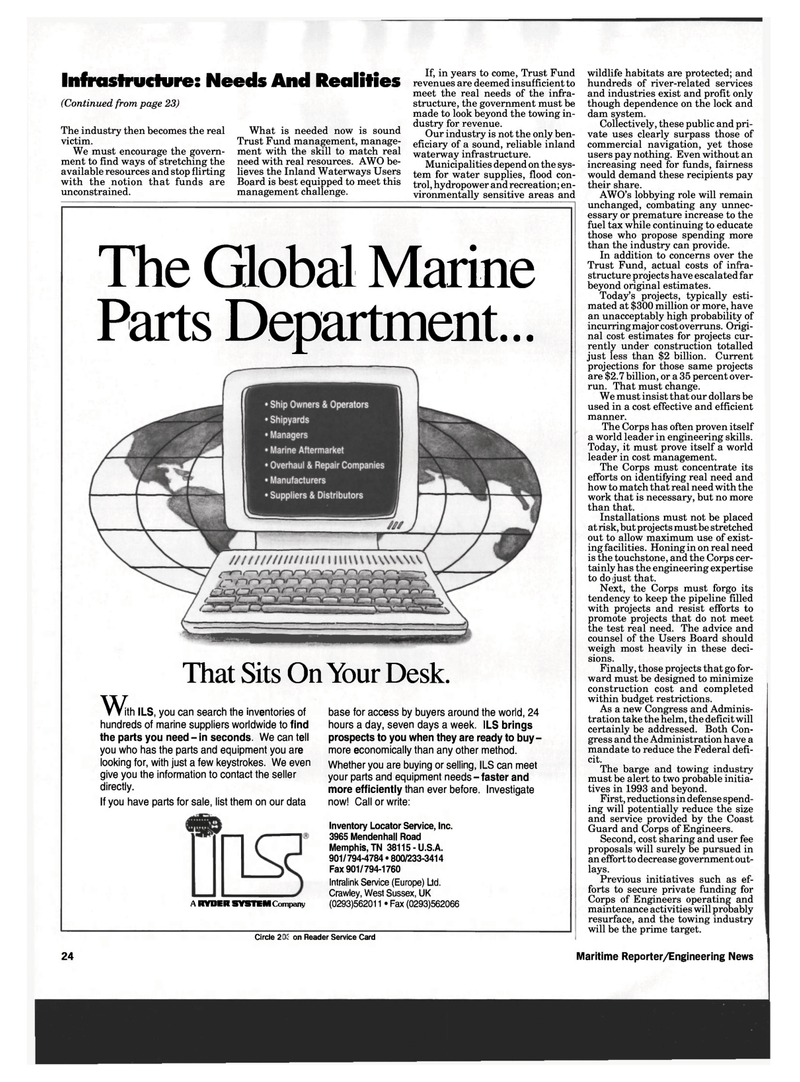 Maritime Reporter Magazine, page 22,  Mar 1993