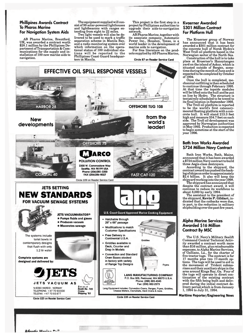 Maritime Reporter Magazine, page 26,  Mar 1993
