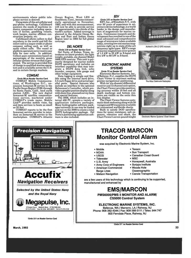 Maritime Reporter Magazine, page 31,  Mar 1993