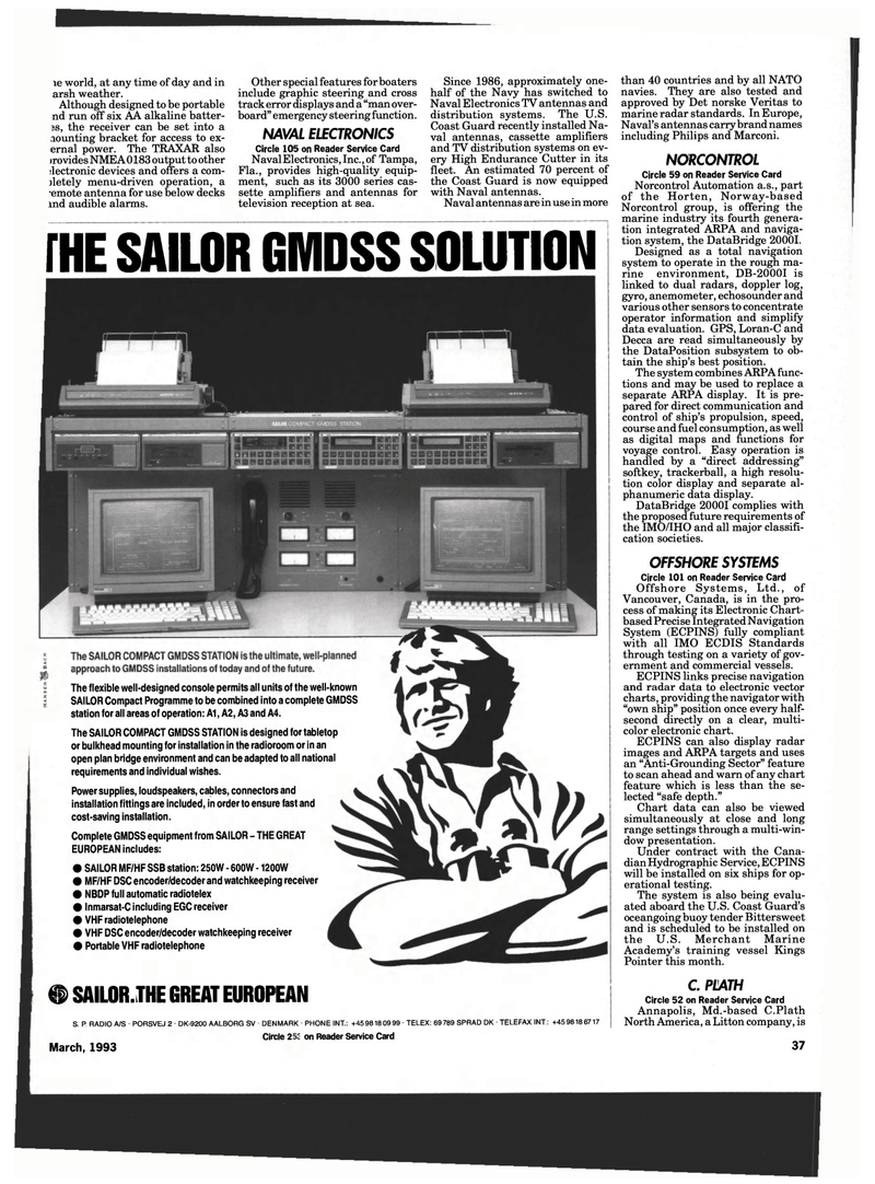 Maritime Reporter Magazine, page 35,  Mar 1993