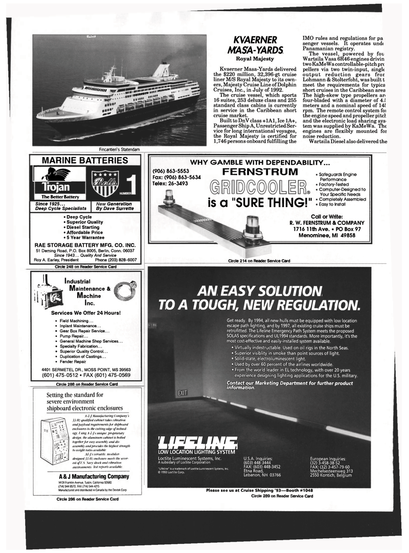 Maritime Reporter Magazine, page 44,  Mar 1993