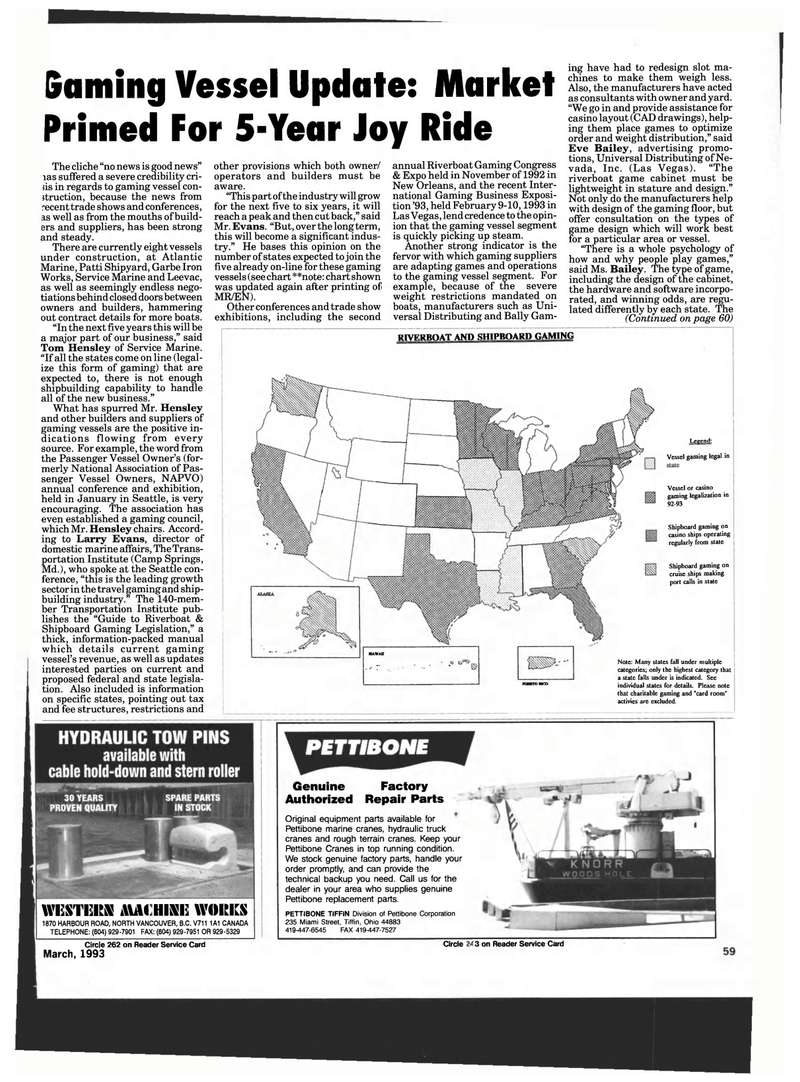 Maritime Reporter Magazine, page 57,  Mar 1993