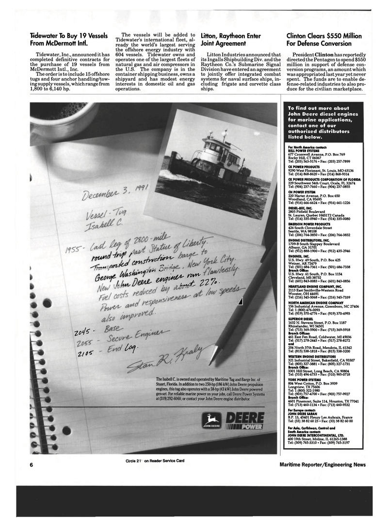 Maritime Reporter Magazine, page 4,  Mar 1993