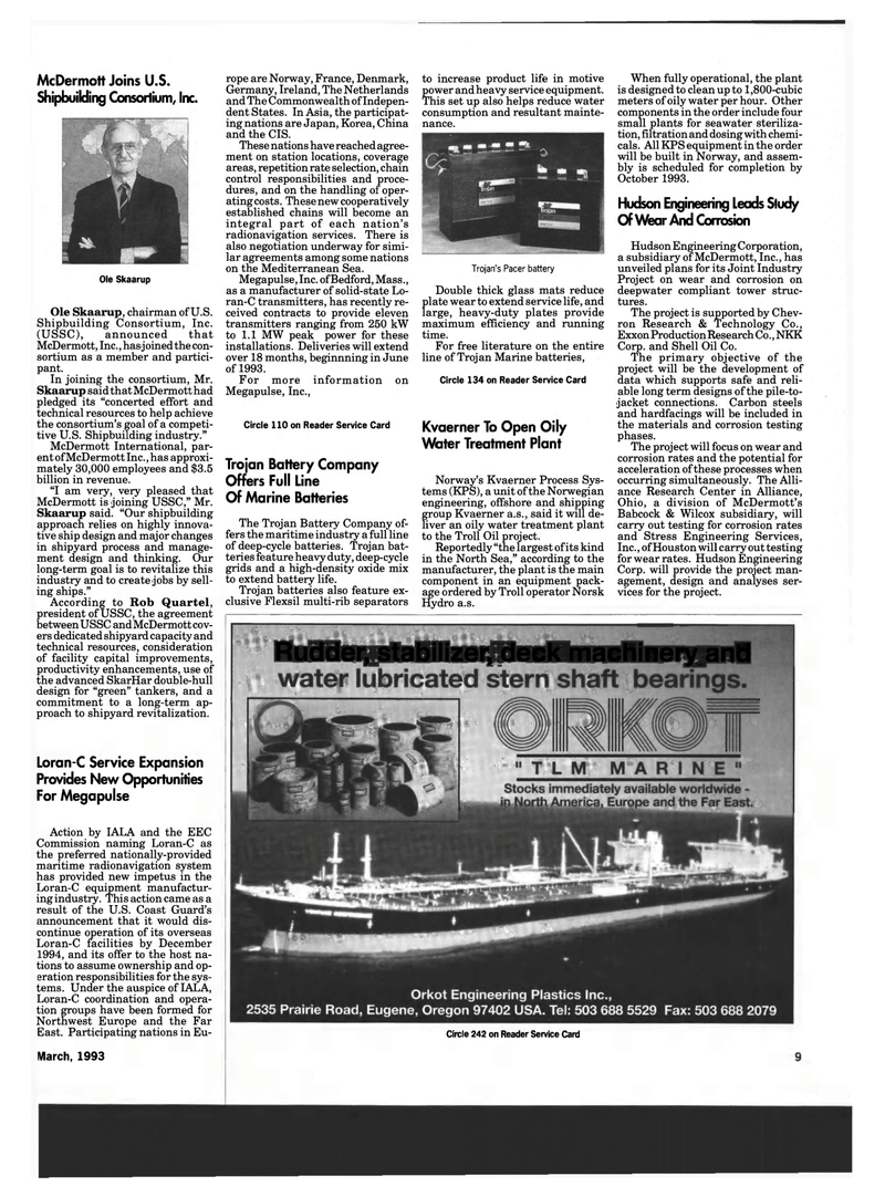 Maritime Reporter Magazine, page 7,  Mar 1993