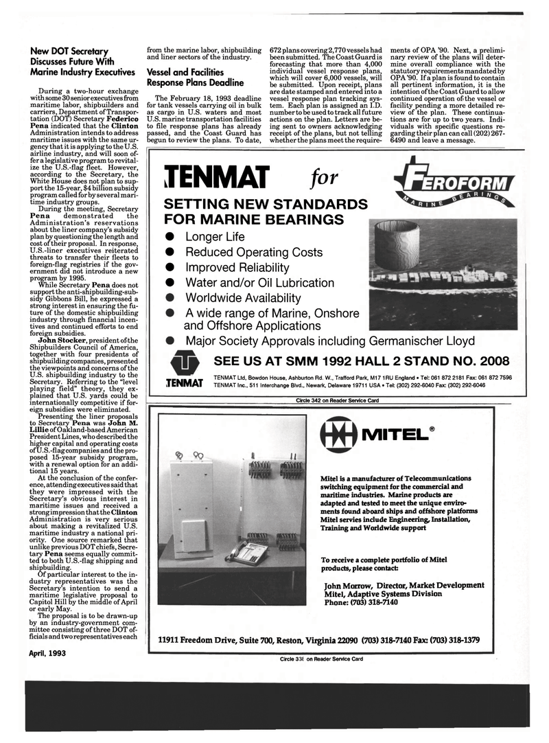 Maritime Reporter Magazine, page 23,  Apr 1993